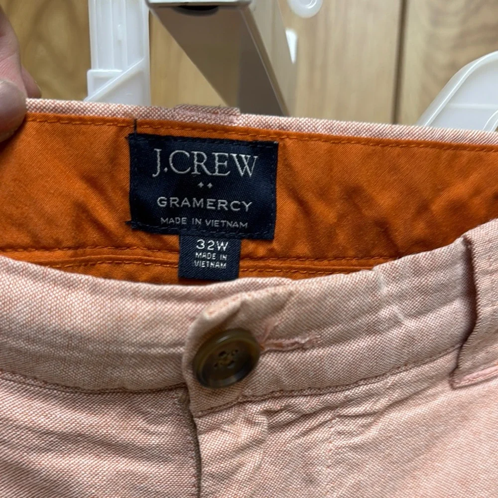 Men's J Crew Gramercy Bermuda Orange Shorts 32W